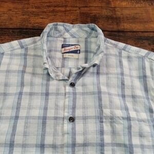 Johnnie-O Hangin Out Bamboo Long Sleeve Button Down Shirt Men's Medium Blue